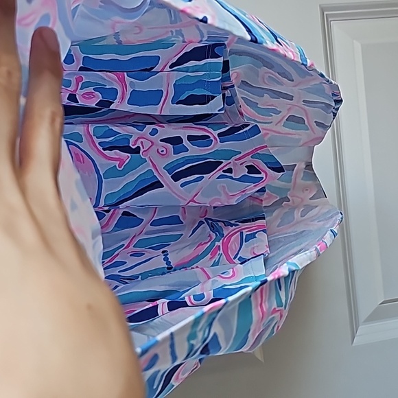 Lilly Pulitzer Rebel Skort Dress Romper In Skim Bkue Reel Nautical Anchors XS - Picture 11 of 11